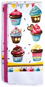 U.T.C. Ręcznik kuchenny Torciki, 38 x 64 cm, zestaw 3 szt.