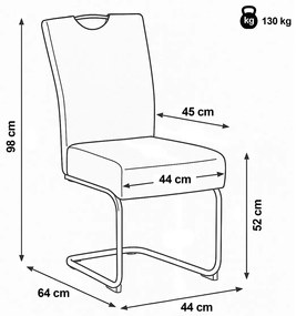 Zestaw krzeseł do jadalni DCL-E2008 GRM2, 4 szt.