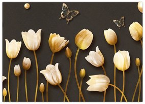Obraz - Tulipany - abstrakcja (70x50 cm)