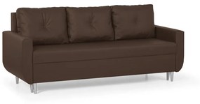 Kanapa sofa 3 os z funkcją spania RED Ciemny brąz