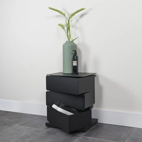 Czarna metalowa komoda 37x54,5 cm Joey – Spinder Design