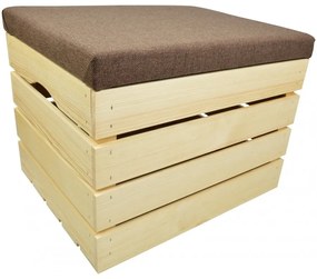 Pufa kufer skrzynia drewniana sosnowa siedzisko 50cm naturalna