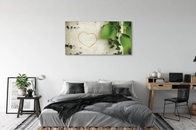 Zdjęcie na płótnie Serce z Liści Brzozy