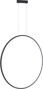 LED żyrandol na przewodzie SATURNO LED/46W/230V Ø 80 cm IP44 czarny