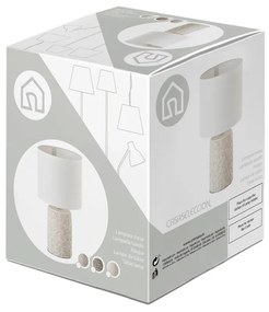 Brązowa lampa stołowa z tekstylnym kloszem (wys. 33,5 cm) – Casa Selección