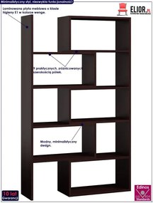 Modułowy regał na książki wenge N1-K45