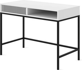 Białe biurko lamelowe toaletka glamour R9-B86