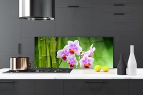 Szkło Dekoracyjne do Kuchni Spokój Natury: Bambus i Orchidea