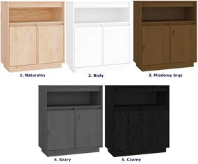 Drewniana szafka dwudrzwiowa z półką miodowy brąz H5-B71