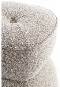 Beżowy puf z materiału bouclé Leyla – Light &amp; Living