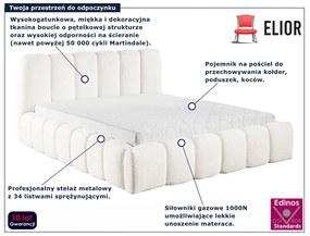 Białe łóżko tapicerowane chmurka W6-F98