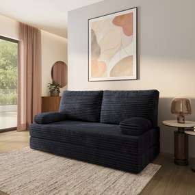 Masseno Sofa piankowa SILAR z funkcją spania - Czarny - TILIA 100 / Bez stelaża