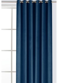 Niebieska aksamitna zasłona częściowo zaciemniająca (dimout) 400x175 cm Velto – Filumi