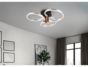 Lampa sufitowa LED w czarno-srebrnym kolorze ze ściemniaczem Caruso – Trio