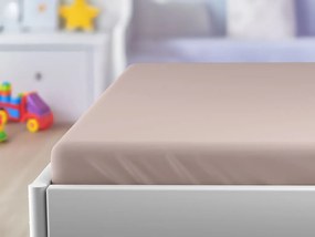 PrzytulneMieszkanie.pl Prześcieradło jersey do dziecięcego łóżeczka jasnoróżowe 70 x 140 cm