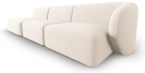 Beżowa sofa z tkaniny szenilowej prawostronna 311 cm Paolo – Milo Casa