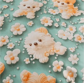 PrzytulneMieszkanie.pl PrzytulneMieszkanie.pl Pościel dziecięca z mikrofibry PUPPIFLORA kolorowa Rozmiar pościeli: 70 x 80 cm | 140 x 200 cm