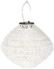 Biały zewnętrzny lampion solarny LED (wysokość 22 cm) Harwood – House Nordic