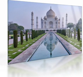 Obraz na szkle - Taj Mahal o wschodzie słońca (70x50 cm)