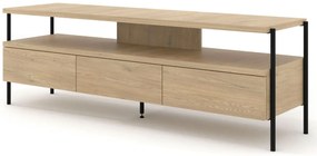 Minimalistyczna szafka RTV na nóżkach dąb cremona H0-T54