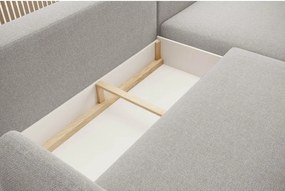 Narożnik BONO z funkcją spania Drewniane nóżki Eleganckie podłokietniki Głębokie siedzisko Lewa strona Barrel 03