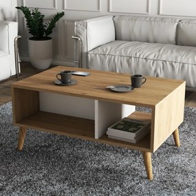 Stolik konferencyjny Exxen Oak and White