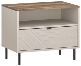 Szafka nocna EYCO 1S, kaszmir/dąb castello