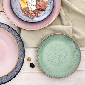 Różowy ceramiczny talerz deserowy ø 20,5 cm Glaze – Orion