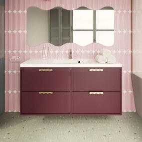 Umywalka wpuszczana w blat z konglomeratu WAVE 120 cm