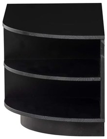 Czarna modułowa szafka pod TV z litego drewna sosnowego 78x40 cm Finca – WOOOD