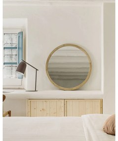 Lustro ścienne z drewnianą ramą ø 80 cm Alum – Kave Home