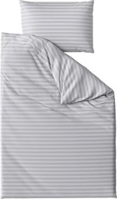 PrzytulneMieszkanie.pl PrzytulneMieszkanie.pl Hotelowa pościel z mikrofibry JASMINE jasnoszary - pasek 2 cm Rozmiar pościeli: 70 x 90 cm | 140 x 200 cm