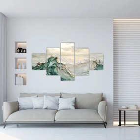 Obraz - 3D abstrakcja morza (125x70 cm)