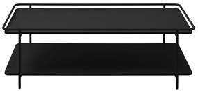 Czarny metalowy stolik 55x110 cm Yuba – Unique Furniture