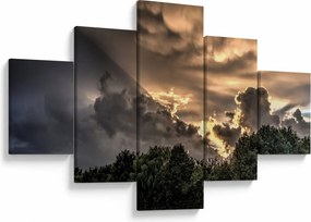 Obraz chmur i lasu (125x70 cm)