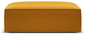 Musztardowy aksamitny podnóżek Vanda – Mazzini Sofas