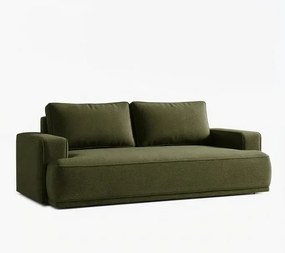Sofa z Funkcją Spania CAMELIA Oliwkowa Boucle Nowoczesna