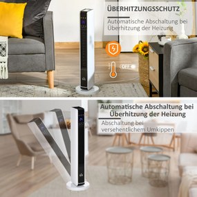 HOMCOM grzejnik 2000 W 21 cm x 21 cm x 73 cm