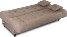 Sofa z Funkcją Spania NEPAL Wersalka Rozkładana Dwuosobowa Brązowa Nowoczesna do Salonu