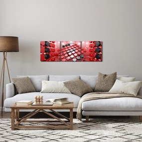 Obraz abstrakcji przycisku (z zegarem) (90x30 cm)