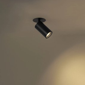 Nowoczesny reflektor wpuszczany czarny GU10 50 mm IP44 - Chels