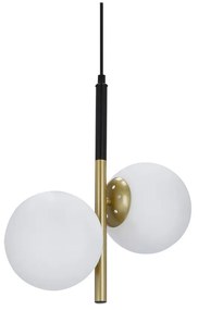 Lampa wisząca w kolorze złota ze szklanym kloszem 32.5x15 cm Duo – Candellux Lighting