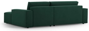 Zielony rozkładany narożnik (prawostronny) Jodie – Micadoni Home