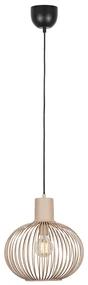 Nowoczesna lampa wisząca z drutu czarna z beżowym kolorem 33 cm - Gila Nowoczesny Oswietlenie wewnetrzne