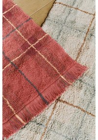 Czerwony bawełniany dywan odpowiedni do prania/tkany ręcznie 90x120 cm Tartan Vintage Red – Lorena Canals