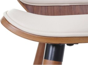 Krzesło do jadalni MCW-B16 (zestaw 6 sztuk),  sztuczna skóra w kolorze kremowym