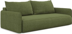 Kanapa 3-osobowa z funkcją spania - z tkaniny szenilowej - butelkowa zieleń - NANEA