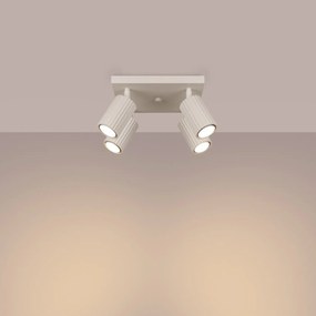 Plafon czteropunktowy KARBON 4 beżowy kwadratowy SOLLUX  LIGHTING