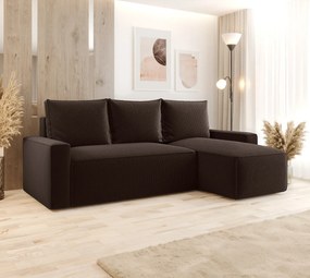 Brązowy rozkładany narożnik w kształcie litery L R2-M58