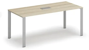 Stół PRIMO INFINITY 1800 x 900 x 750, dąb naturalny + port blatowy TYP V, srebrny